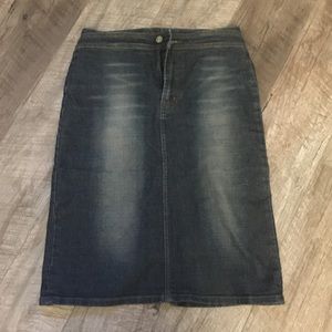 London Blue Jean Pencil Skirt